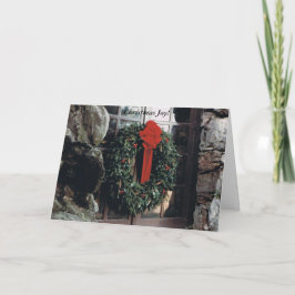 Kerstmis of feestdag Kaart met Wreator