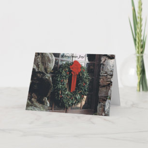 Kerstmis of feestdag Kaart met Wreator