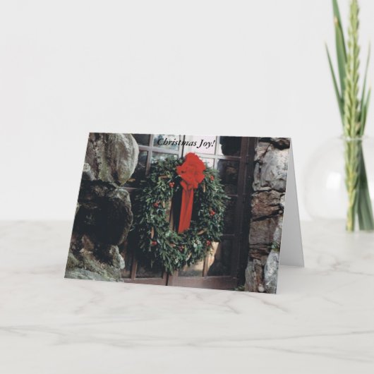 Kerstmis of feestdag Kaart met Wreator (Voorkant)