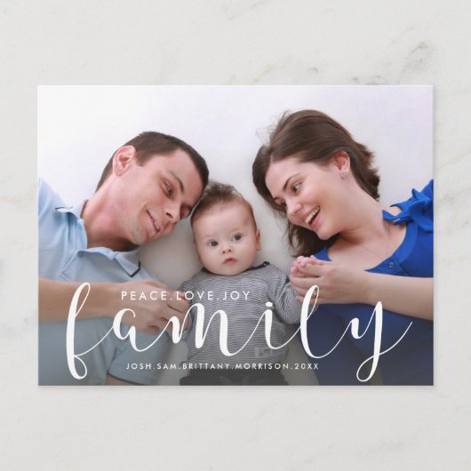 Kerstmis of Nieuwjaar Happy Holiday Family Foto Briefkaart (Voorkant)