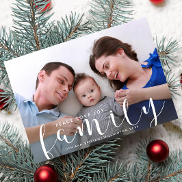 Kerstmis of Nieuwjaar Happy Holiday Family Foto Feestdagenkaart