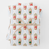 Kerstmis: Ogee Snowflake Patroon Inpakpapier Vel (In situ)