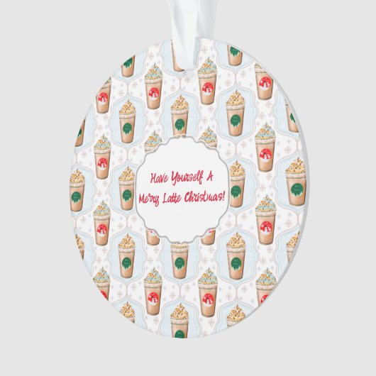 Kerstmis: Ogee Snowflake Patroon Ornament (voorkant)