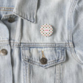Kerstmis: Ogee Snowflake Patroon Ronde Button 3,2 Cm (In situ)
