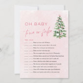Kerstmis Oh Baby Waar of Niet Waar Baby Shower Spe Kaart (Voorkant)