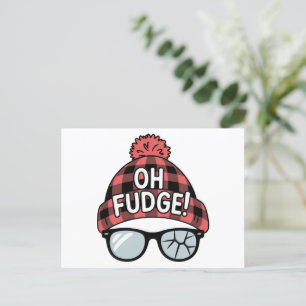 Kerstmis Oh Fudge Xmas Vakantie Grappige Feestdag Feestdagenkaart