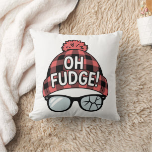 Kerstmis Oh Fudge Xmas Vakantie Grappige Feestdag Kussen