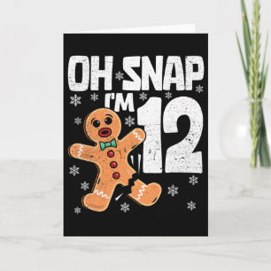Kerstmis Oh Snap 12 Jaar Oude Gebruinde Brood Man  Kaart
