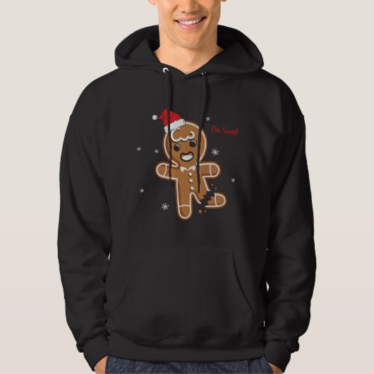 Kerstmis Oh Snap Gingerbread Cookie Hoodie (Voorkant)