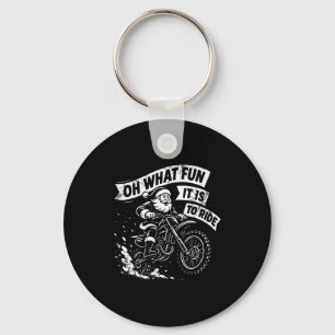 Kerstmis Oh Wat Is Het Leuk Om Santa's Dirt Bike T Sleutelhanger