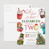 Kerstmis Oh Wat Leuk 2de Verjaardag Briefkaart (Voorkant / Achterkant)