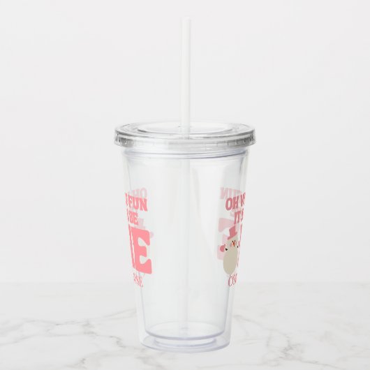 Kerstmis Oh wat leuk eerste verjaardag Acryl Drinkbeker (Rechts)