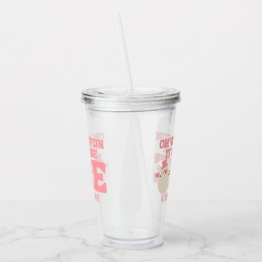 Kerstmis Oh wat leuk eerste verjaardag Acryl Drinkbeker (Links)