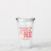 Kerstmis Oh wat leuk eerste verjaardag Acryl Drinkbeker (Achterkant)