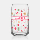 Kerstmis Oh wat leuk eerste verjaardag Blikvorm Glas (Voorkant)