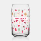 Kerstmis Oh wat leuk eerste verjaardag Blikvorm Glas (Achterkant)