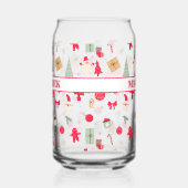 Kerstmis Oh wat leuk eerste verjaardag Blikvorm Glas (Links)