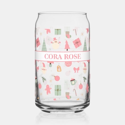 Kerstmis Oh wat leuk eerste verjaardag Blikvorm Glas (Achterkant)