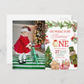 Kerstmis Oh wat leuk eerste verjaardag Briefkaart (Voorkant / Achterkant)