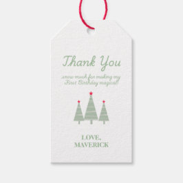 Kerstmis Oh wat leuk eerste verjaardag Cadeaulabel