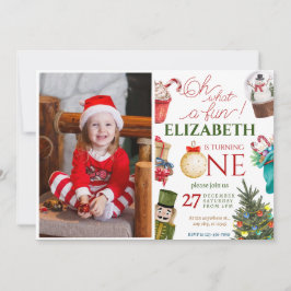 Kerstmis Oh wat leuk eerste verjaardag Kaart