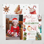 Kerstmis Oh wat leuk eerste verjaardag Kaart (Voorkant / Achterkant)