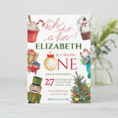 Kerstmis Oh Wat Leuk Eerste Verjaardag Kaart (Staand voorkant)