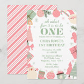 Kerstmis Oh wat leuk eerste verjaardag Kaart (Voorkant / Achterkant)