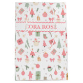 Kerstmis Oh wat leuk eerste verjaardag Medium Cadeauzakje (Voorkant)