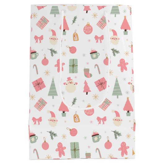 Kerstmis Oh wat leuk eerste verjaardag Medium Cadeauzakje (Achterkant)