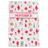 Kerstmis Oh wat leuk eerste verjaardag Medium Cadeauzakje (Voorkant)