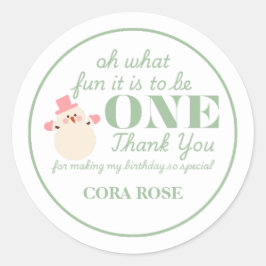 Kerstmis Oh wat leuk eerste verjaardag Ronde Sticker