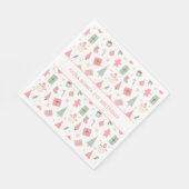 Kerstmis Oh wat leuk eerste verjaardag Servet (Hoek)