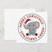 Kerstmis Olifant Sneeuw Winter Dieren Olifanten I Kaart (Voorkant / Achterkant)