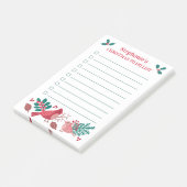 Kerstmis om een lijst te maken van bessen op maat post-it® notes (Schuin)