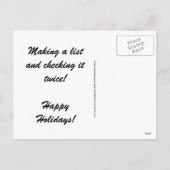 Kerstmis om het Briefkaart van de lijst te doen (Achterkant)