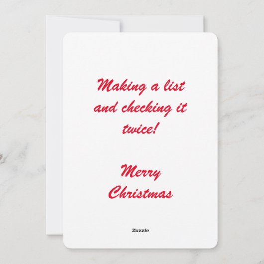 Kerstmis om lijst te doen feestdagenkaart (Achterkant)