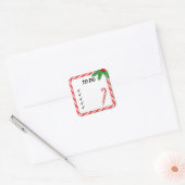 Kerstmis om lijst te doen vierkante sticker (Envelop)