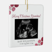 Kerstmis oma zwangerschap echo keramisch ornament (Rechts)