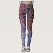 Kerstmis Ombre Glitter oogverblindend Leggings (Voorkant)