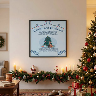 Kerstmis Omhelzing Liefdesgedicht Perfect Poster
