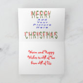 Kerstmis omhelzing-voegt toe afbeelding-aanpas feestdagen kaart (Binnen)