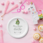 Kerstmis onder de mistletoe bruiloft papieren bordje (Feest)