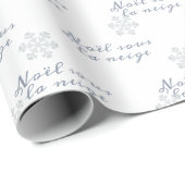 Kerstmis onder de sneeuw Witte kerst in Frankrijk Cadeaupapier (Rol Hoek)