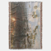 Kerstmis onder de sneeuwbedwelmde takken deken (Voorkant Verticaal)