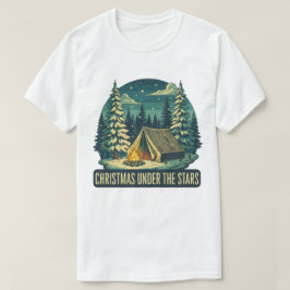 Kerstmis onder de sterren Camping Scene T-shirt