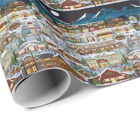 Kerstmis onder het Cascade-gebergte Cadeaupapier (Rol Hoek)