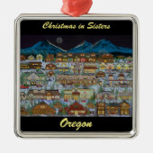Kerstmis onder het Cascade-gebergte Metalen Ornament (Voorkant)