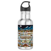 Kerstmis onder het Cascade-gebergte Waterfles (Voorkant)