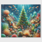 Kerstmis onder het zee cadeaupapier (Vlak)